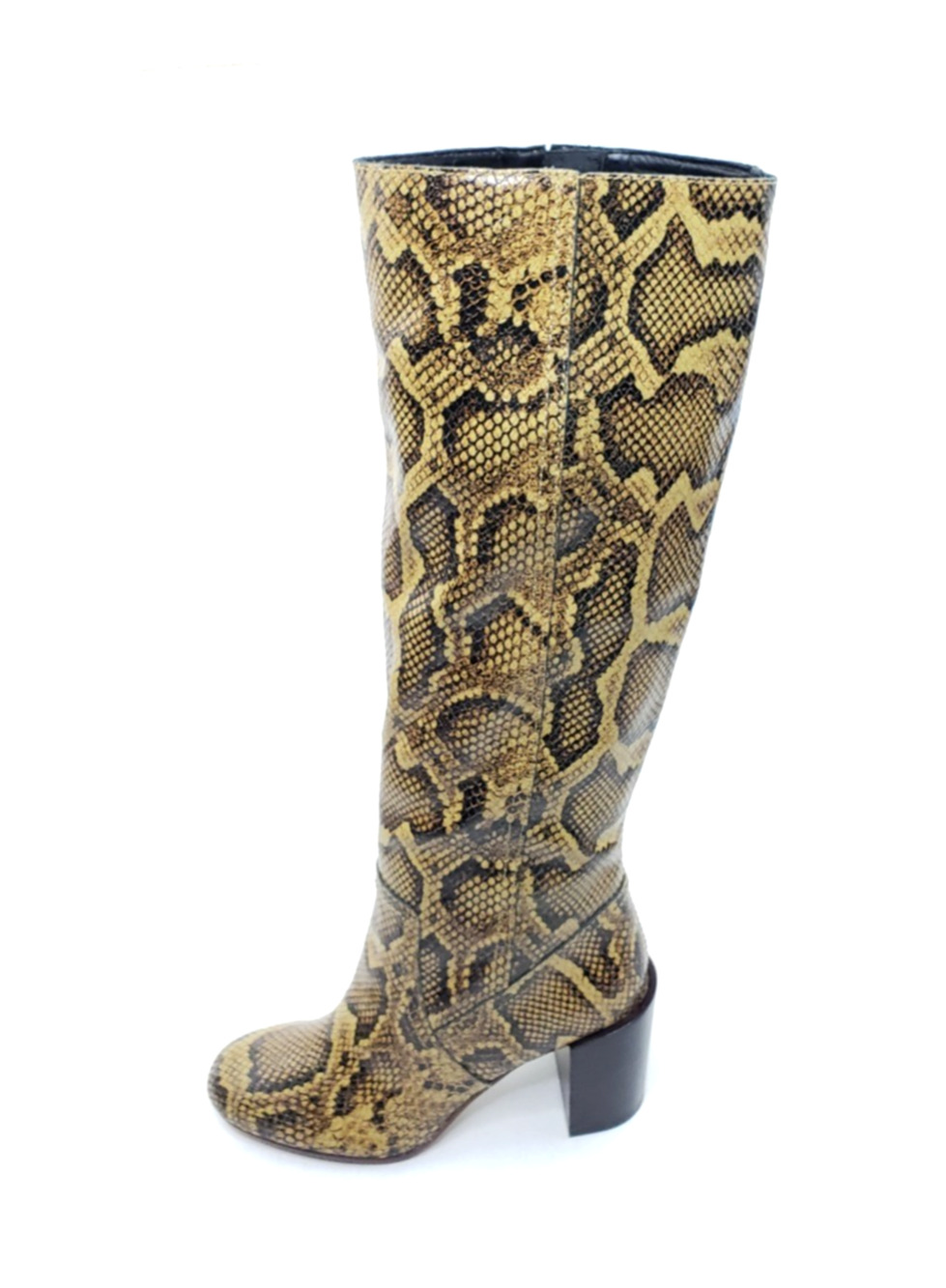 Dolce Vita Cormac Womens Knee High Boots Snakeskin Leather Pull On Size 6